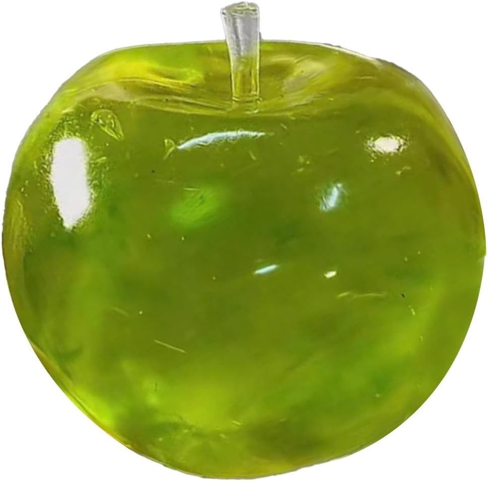 Handmade Apple Taba Squishy – Clear Silicone Stress Relief Fidget Toy for Kids & Adults