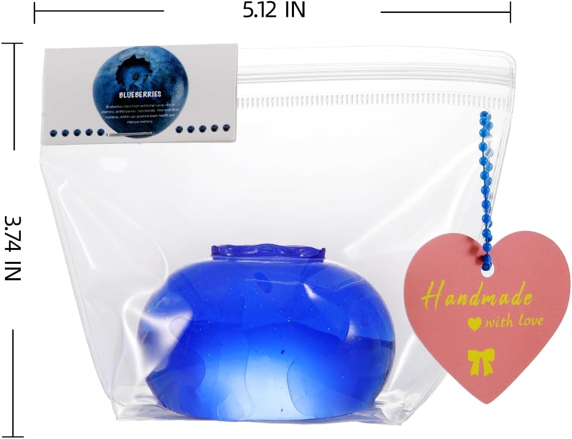 Blueberry Taba Squishy – Handmade Clear Stress Relief Fidget Toy