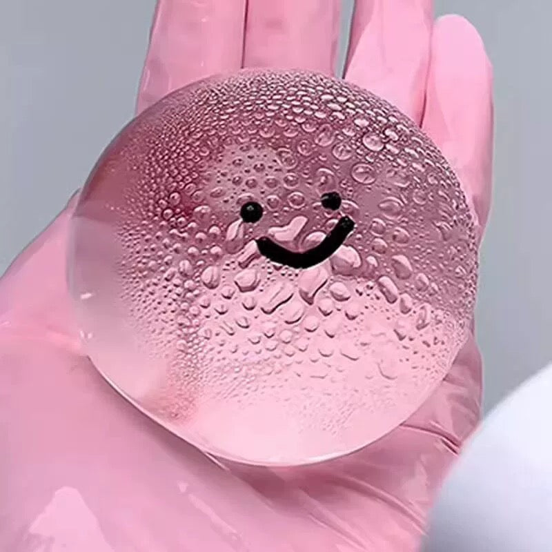 Crunchy Crystal Taba Squishy Ball – Handmade Clear Stress Relief Toy