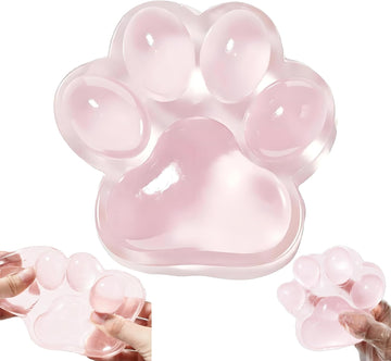 Large Pink Cat Paw Taba Squishy – Handmade Sensory Stress Relief Toy