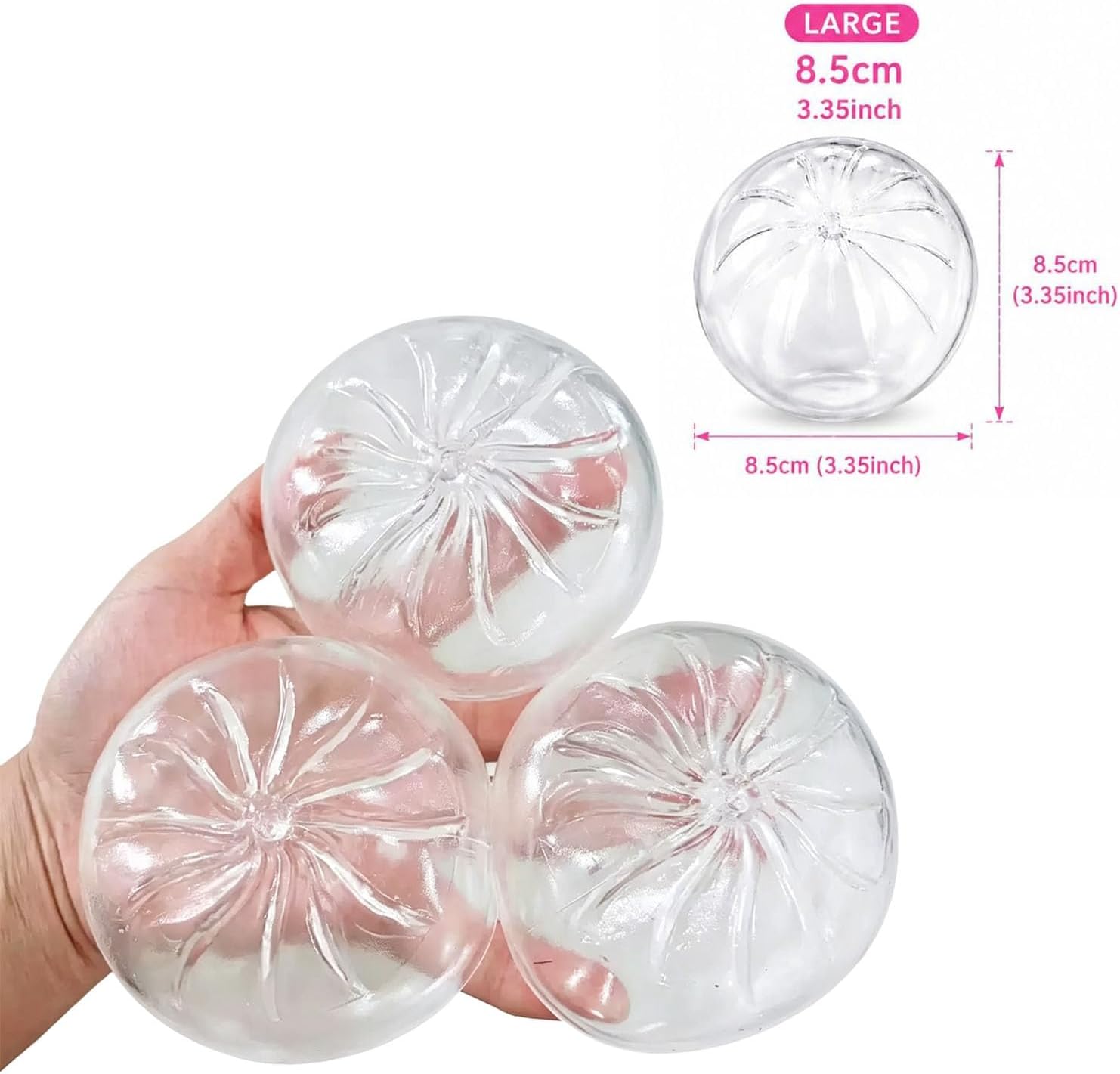 10PCS DIY Dumpling Squishy Skins – Clear Empty Fillable Squishies for Stress Ball Making, Slow Rising Sensory Fidget Toy