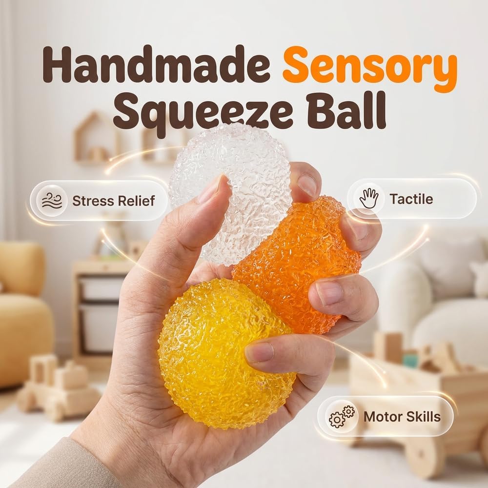 Crunchy Ice Skin Squishy Stress Ball – Slow Rising Fidget Toy for Anxiety Relief
