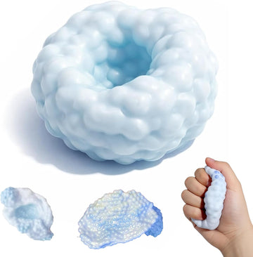ASMR Crunchy Bead-Filled Squishy Stress Ball – Satisfying Sensory Fidget Toy for Stress Relief (Blue)