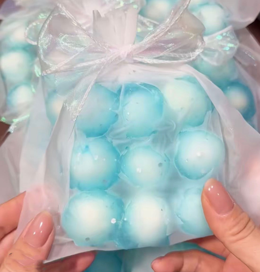 Jasmine Grape Ice Fruit Crunchy Squishy Collection – 9PCS Handmade ASMR Stress Balls, Cute Sensory Fidget Toys for Stress Relief