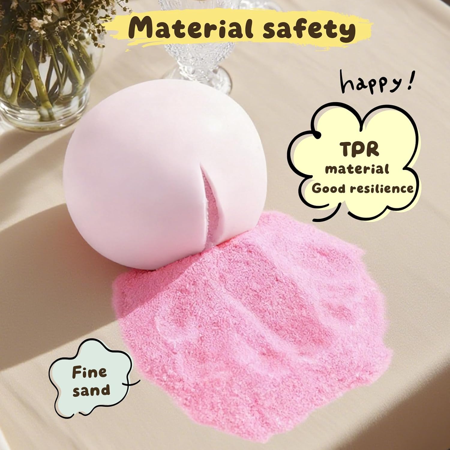 4PCS Handmade Squishy Stress Balls – Soft Sensory Fidget Squeeze Toys for Stress & Anxiety Relief (Mochi Collection)