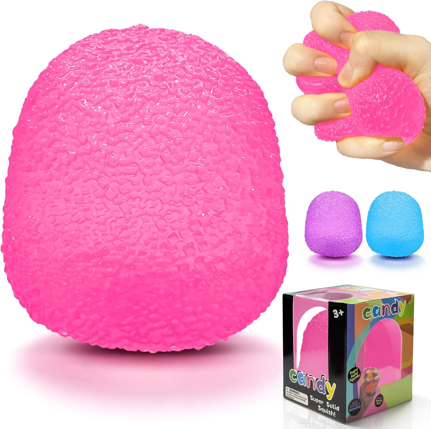 3PCS Taba Squishy Stress Cubes – Soft Fidget Toys for Stress Relief, Anxiety Relief & Sensory Play for Kids and Adults