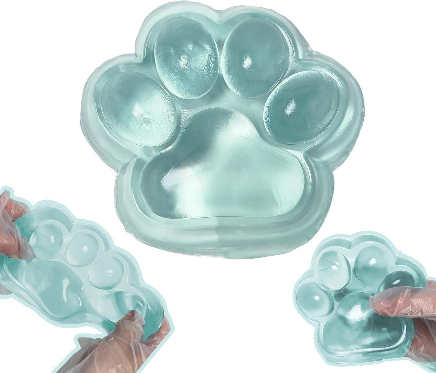 Large Pink Cat Paw Taba Squishy – Handmade Sensory Stress Relief Toy
