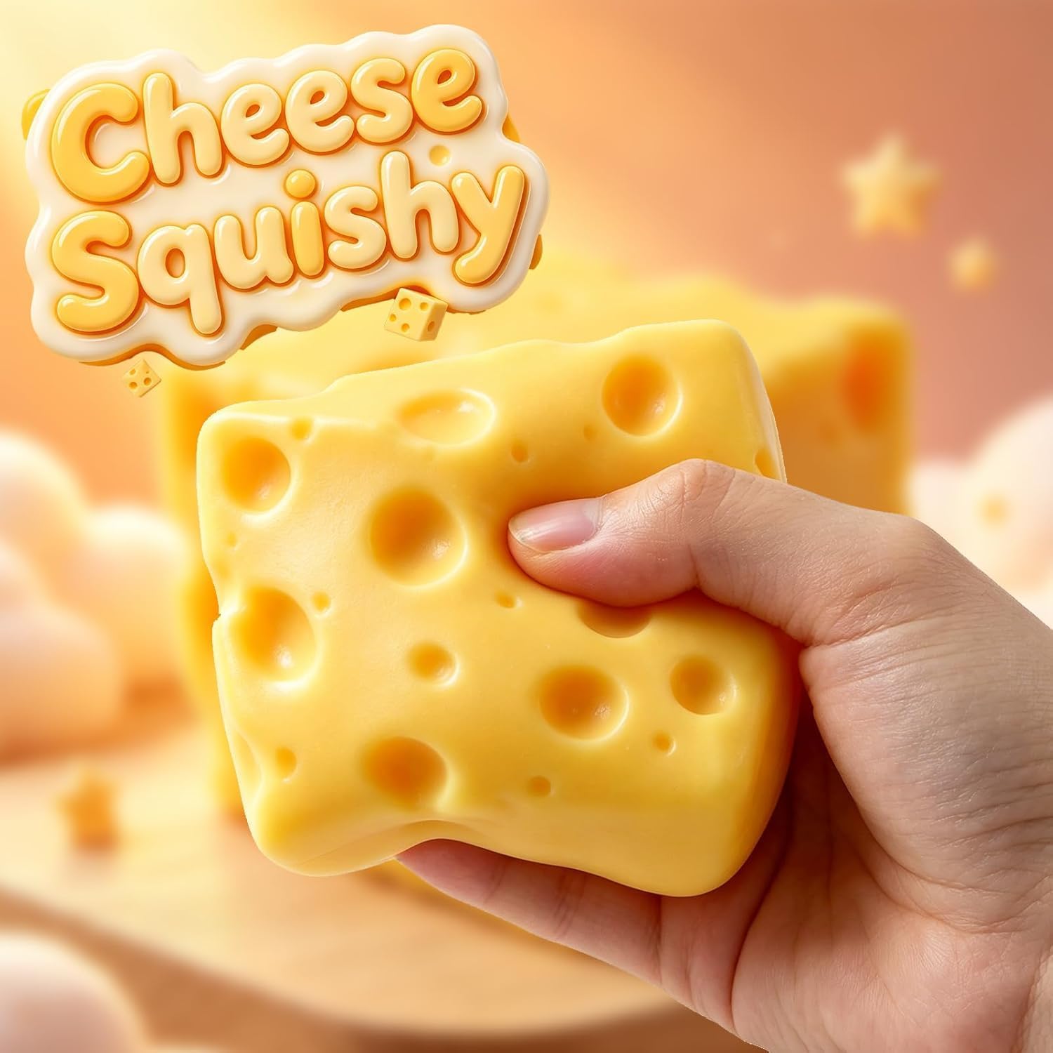 Cheese Squishy Stress Relief Original Sensory Food Squishy