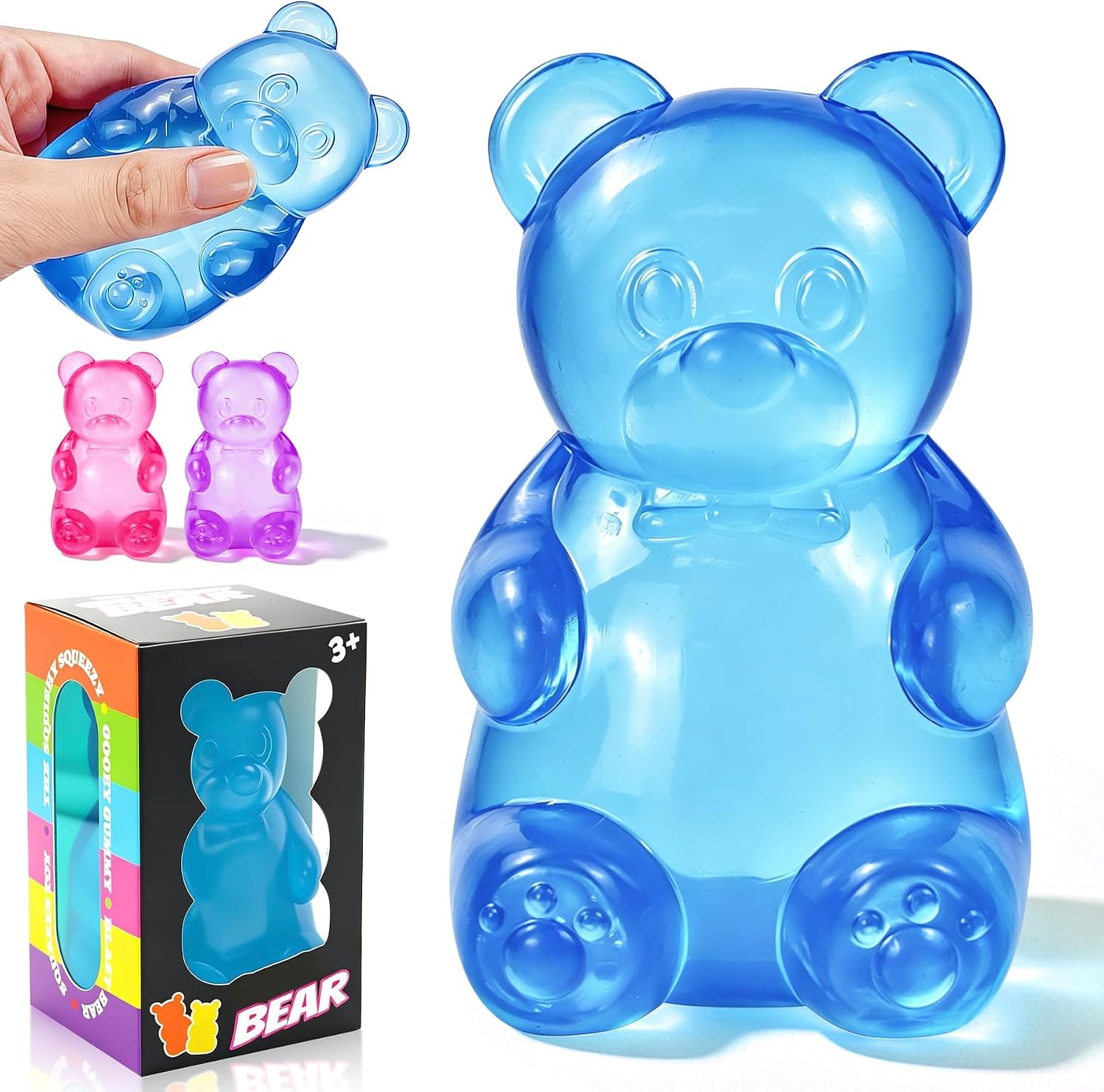3PCS Taba Squishy Stress Cubes – Soft Fidget Toys for Stress Relief, Anxiety Relief & Sensory Play for Kids and Adults