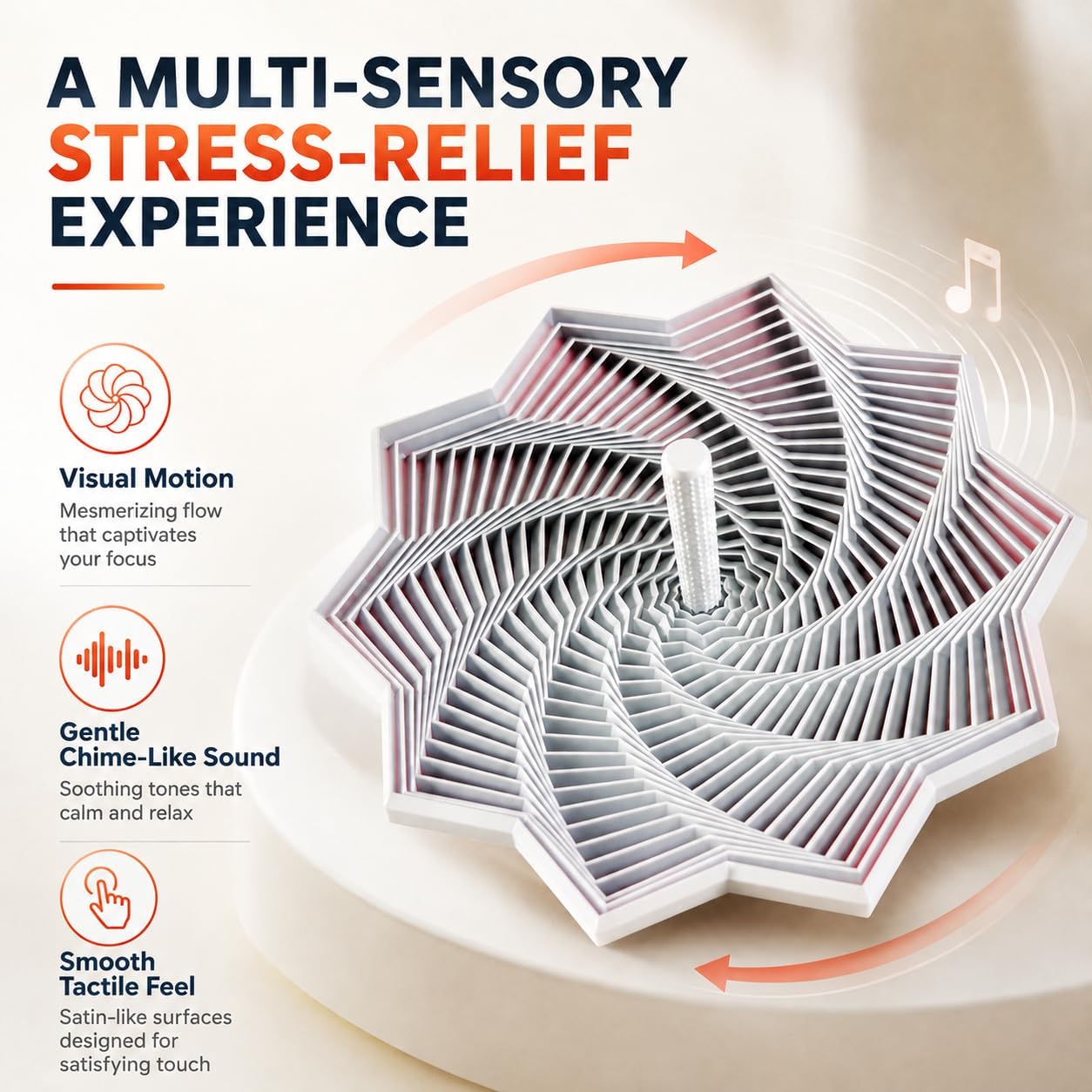 Large 6.9-inch 3D printed stress-relief toy