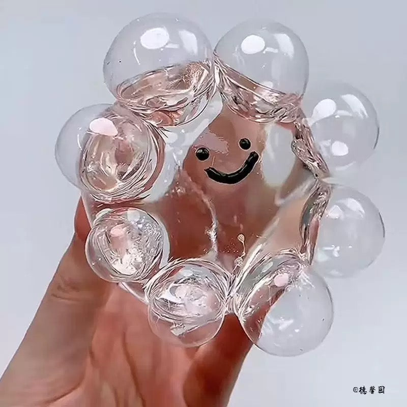 Crunchy Crystal Taba Squishy Ball – Handmade Clear Stress Relief Toy