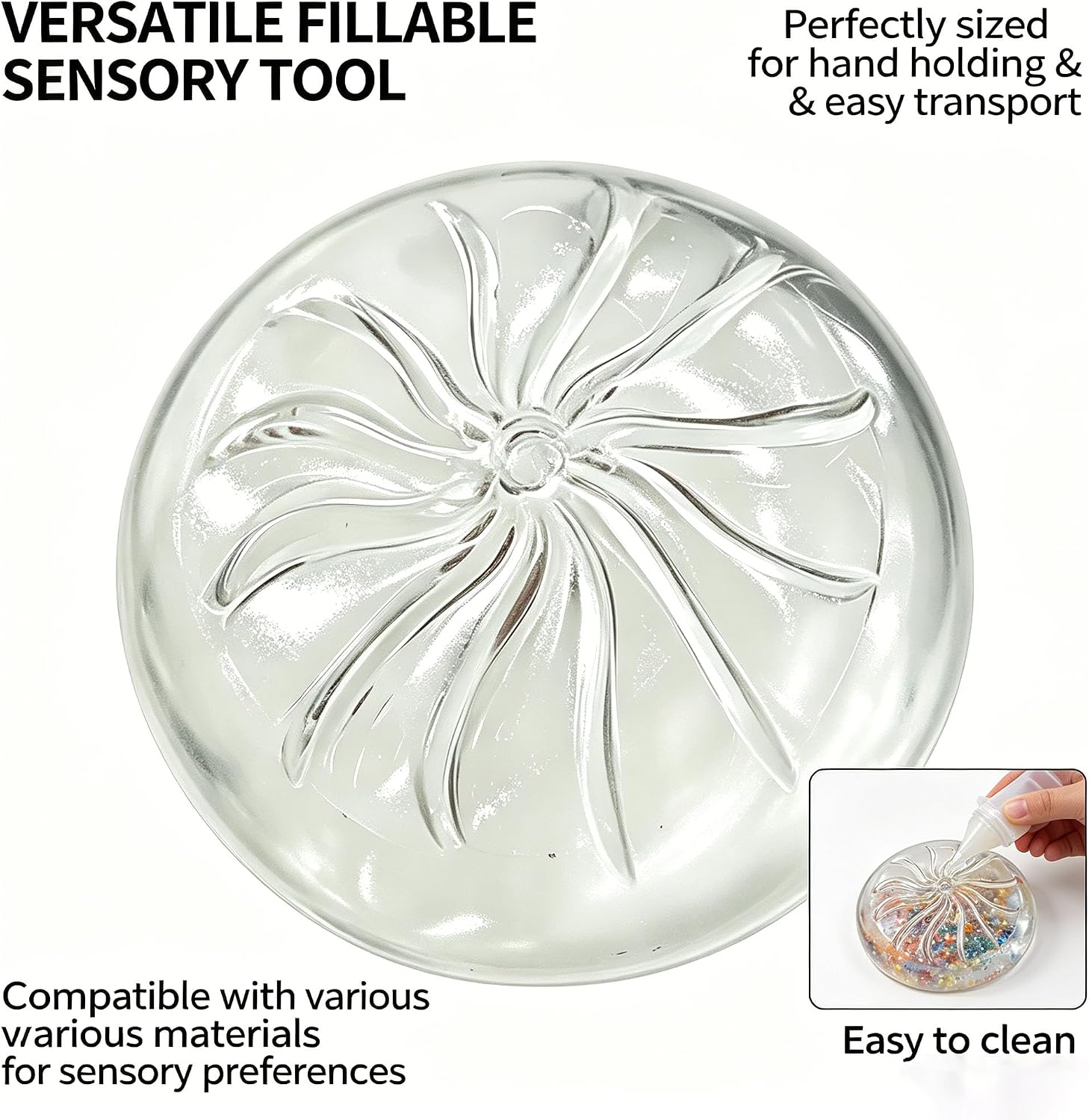 10PCS DIY Dumpling Squishy Skins – Clear Empty Fillable Squishies for Stress Ball Making, Slow Rising Sensory Fidget Toy