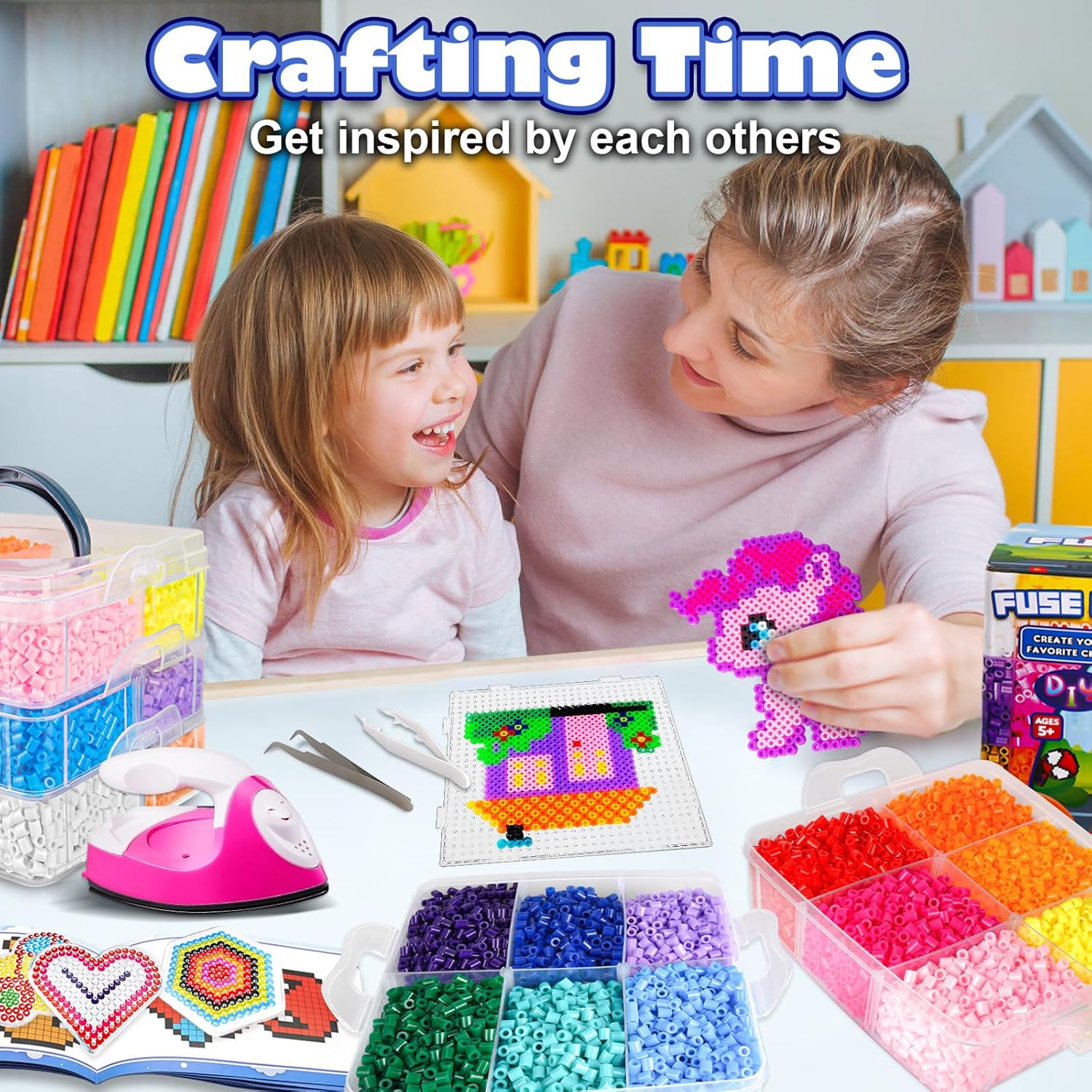 DIY Fuse Beads Kit – 12,000 Pieces