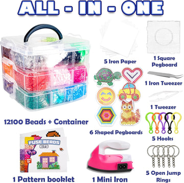 DIY Fuse Beads Kit – 12,000 Pieces