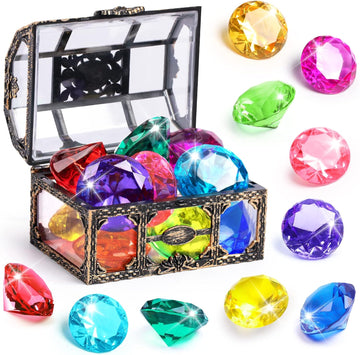 10-Pie10-Piece Giant Diving Gems Pool Toys – Colorful Underwater Treasure Hunting Setce Giant Diving Gems Pool Toys – Colorful Underwater Treasure Hunting Set