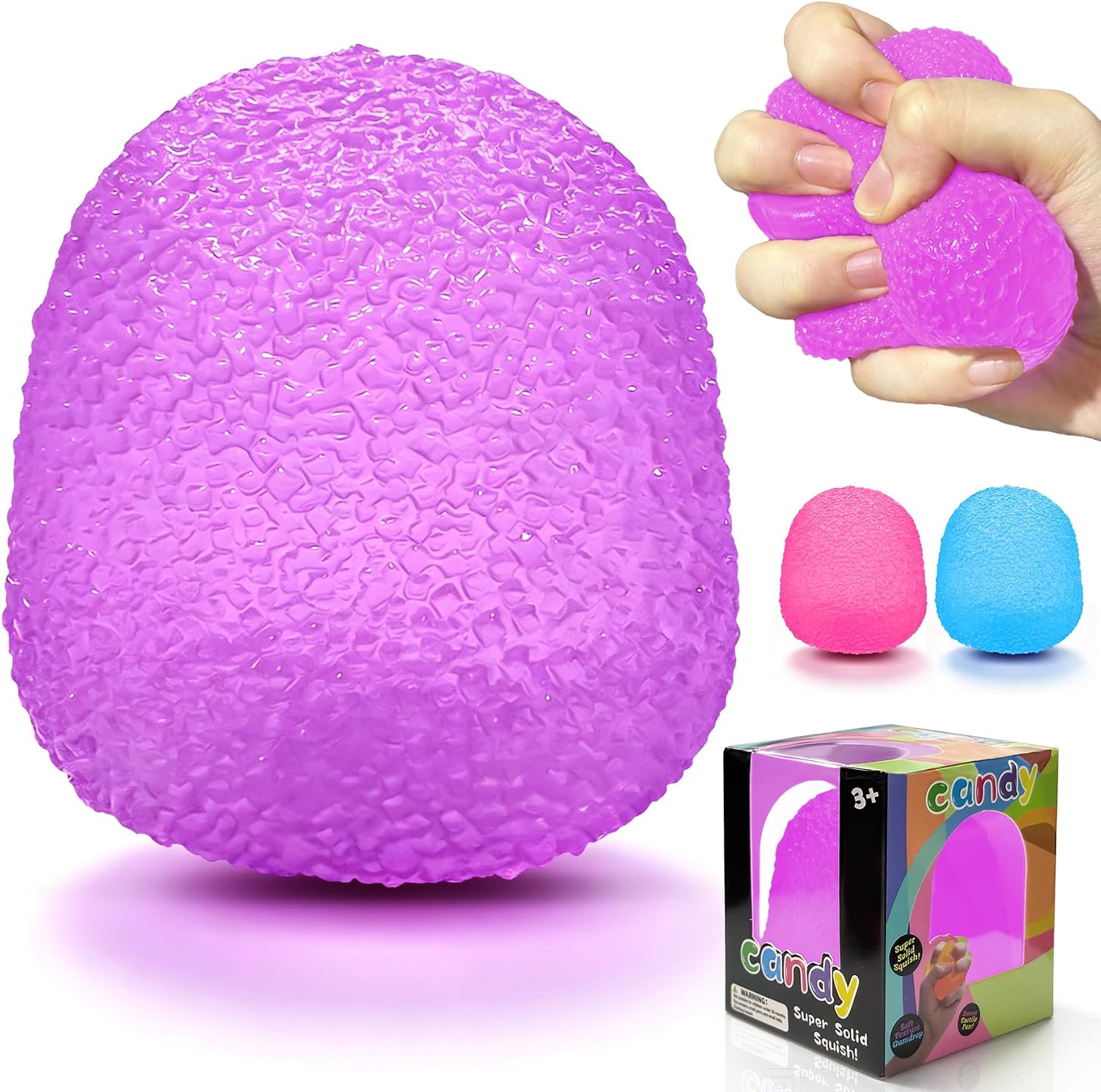 3PCS Taba Squishy Stress Cubes – Soft Fidget Toys for Stress Relief, Anxiety Relief & Sensory Play for Kids and Adults