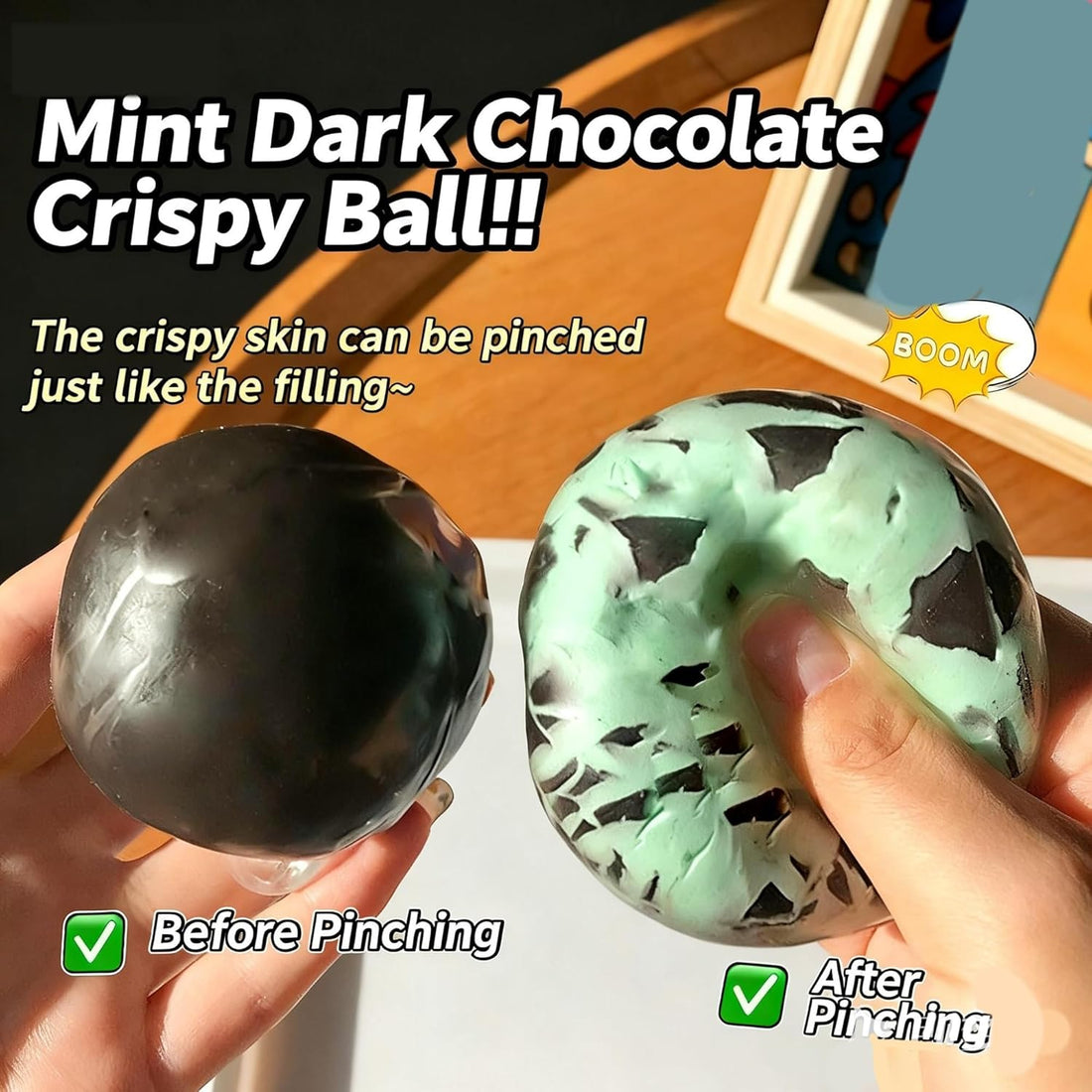 Crunchy Wax Squishy Stress Ball – ASMR Cracking Sensory Toy for Stress Relief & Anxiety Relief (4PCS)