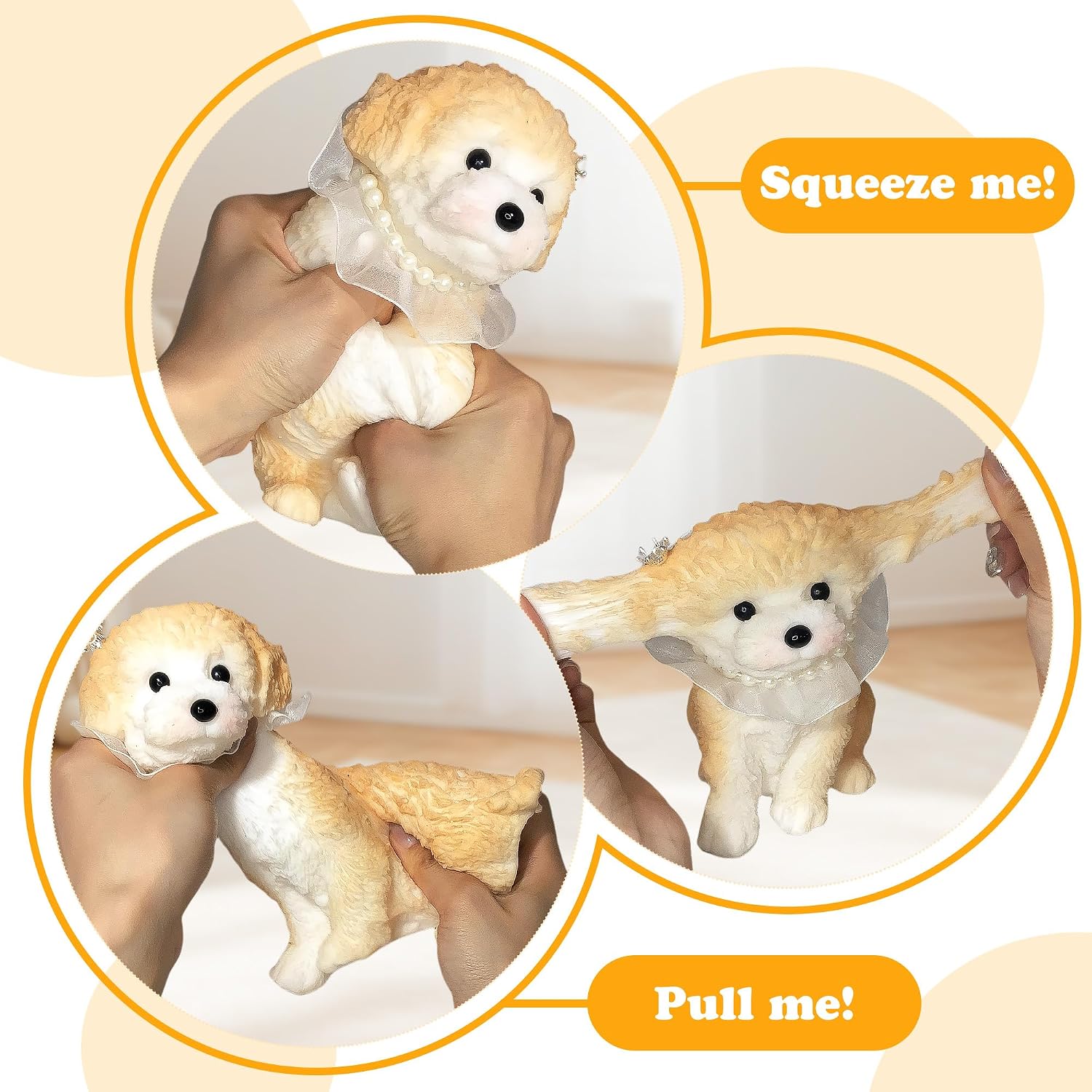 Teddy Dog Taba Squishy – Handmade Soft Silicone Stress Relief Fidget Toy