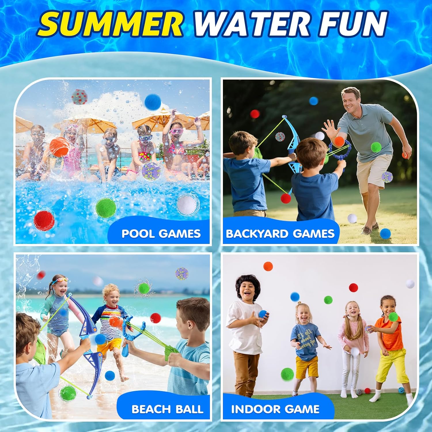 Reusable Water Balloons Set For Kids Outdoor