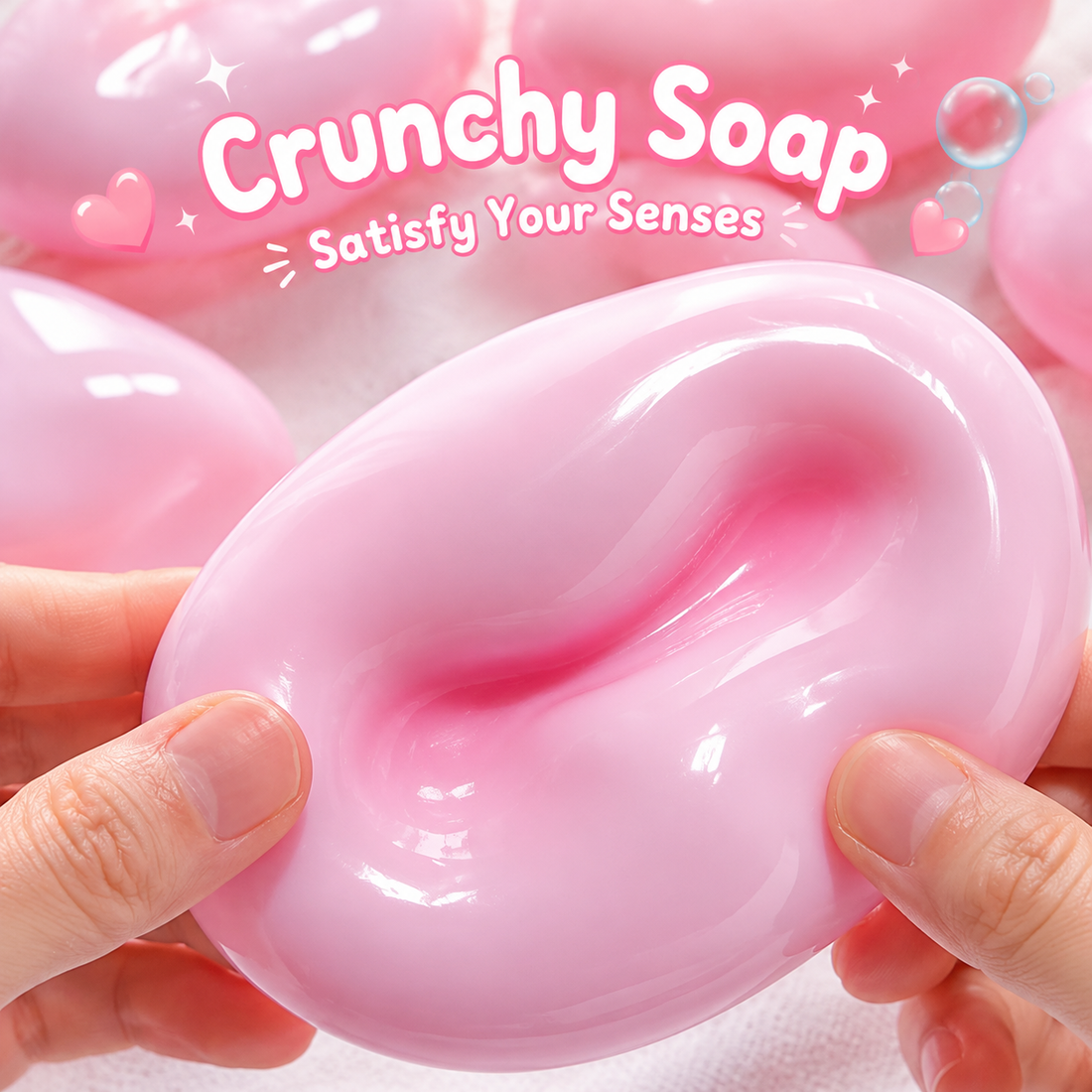 Handmade Crunchy Soap Squishy – ASMR Stress Relief Fidget Toy with Satisfying Texture