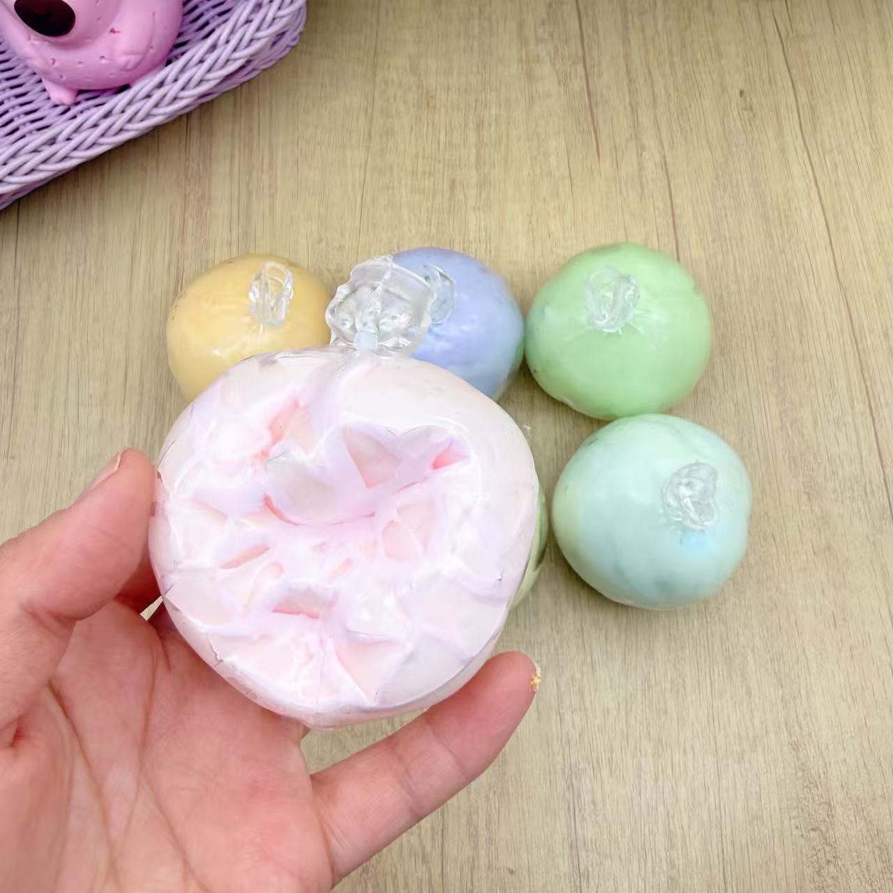 Handmade Gradient Taba Squishy Stress Ball – Wax Crack Slow Rising Sensory Fidget Toy for Stress & Anxiety Relief
