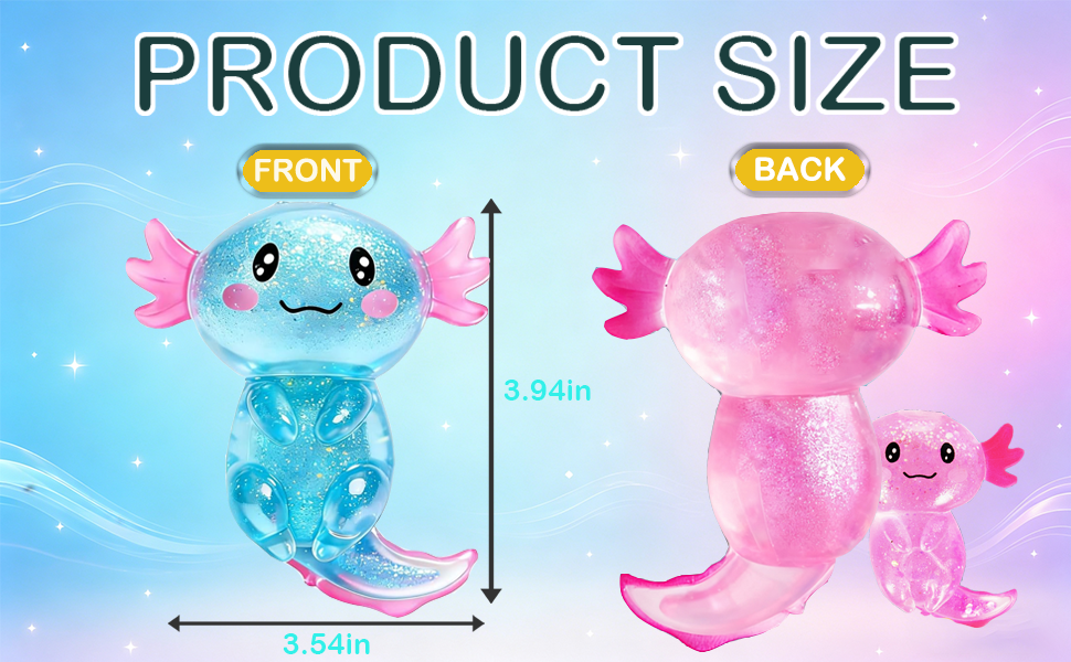 2 Pcs Axolotl Squishy Stress Relief Toy