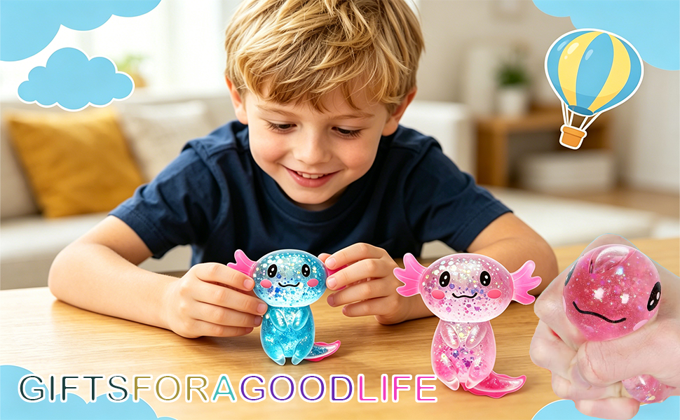 2 Pcs Axolotl Squishy Stress Relief Toy