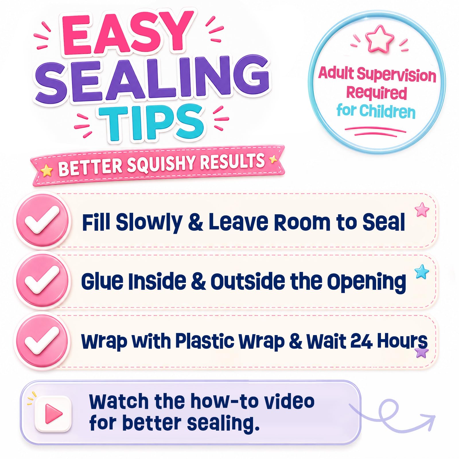 DIY Squishy Making Kit – Create Dumpling, Cheese & Glitter Cube Squishies, Handmade Stress Relief Craft Kit for Kids & Adults