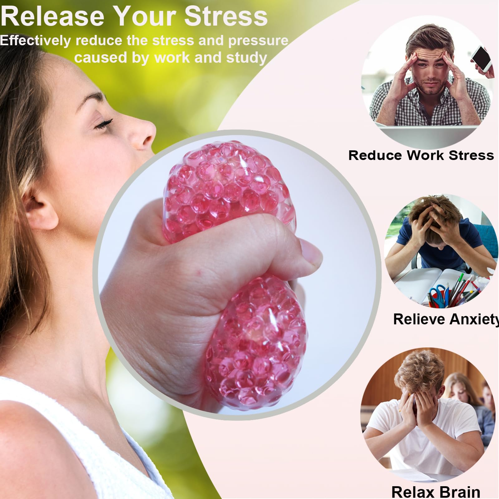DIY Stress Ball Kit with 15 Clear Skins, Air Pump & Expander Tool – Make Your Own Crunchy Squishy & Fidget Stress Balls